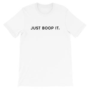 Just Boop It Dog Nose Period White Short Sleeve Tee T-Shirt