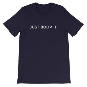 Just Boop It Dog Snoot Period Navy Short Sleeve Tee T-Shirt