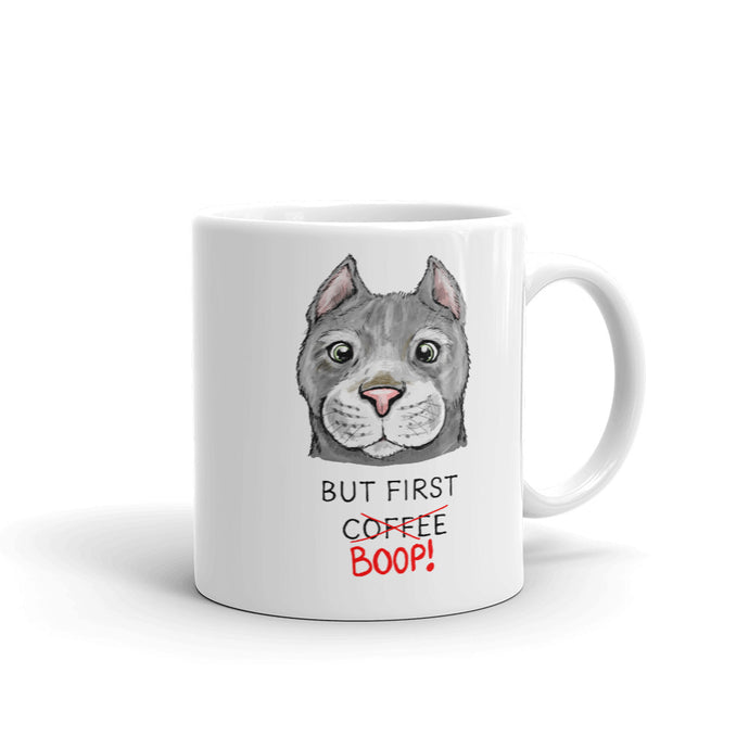 But First Coffee Boop Cat Portrait Mug