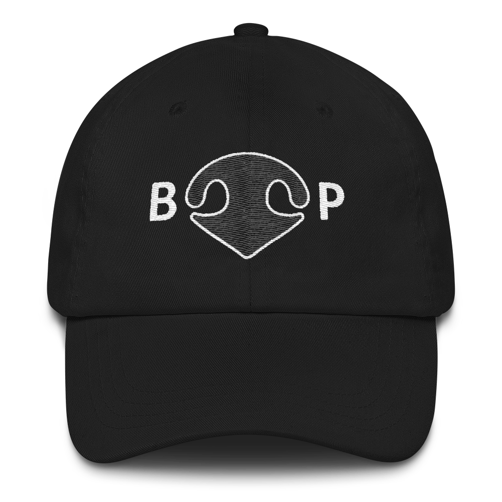 BOOP Logo Boop My Nose Snoot Black Dad Hat