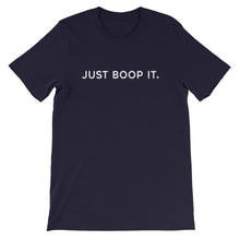 Load image into Gallery viewer, Just Boop It Dog Snoot Period Navy Short Sleeve Tee T-Shirt