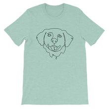 Load image into Gallery viewer, Golden Retriever Continuous Line Boop Short Sleeve T-Shirt