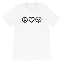 Load image into Gallery viewer, Peace Love BOOP Pet Snoot Heart White Short Sleeve Tee T-Shirt