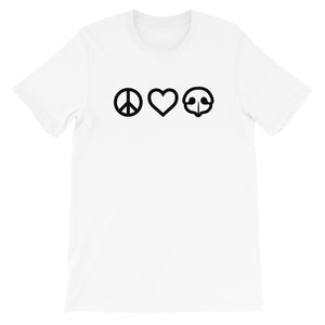 Peace Love BOOP Pet Snoot Heart White Short Sleeve Tee T-Shirt