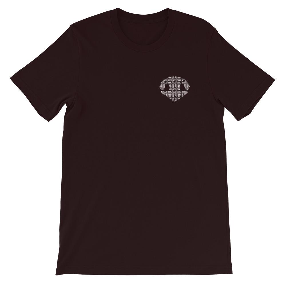 Simply BOOP Small Chest Logo Snoot Squares Oxblood Black T-Shirt