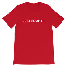 Load image into Gallery viewer, Just Boop It Dog Nose Period Red Short Sleeve Tee T-Shirt