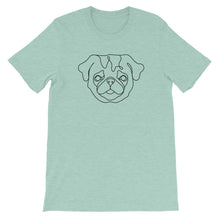 Load image into Gallery viewer, Pug Continuous Line Boop Short Sleeve T-Shirt
