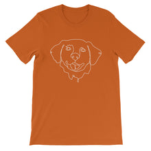 Load image into Gallery viewer, Golden Retriever Continuous Line Boop Short Sleeve T-Shirt