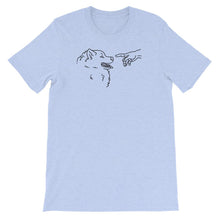 Load image into Gallery viewer, Samoyed Shoob Creation of Boop Heather Blue Short Sleeve T-Shirt