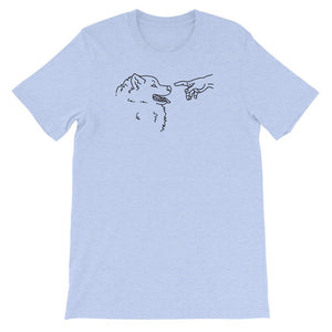 Samoyed Shoob Creation of Boop Heather Blue Short Sleeve T-Shirt