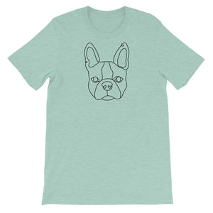 Boston Terrier Continuous Line Boop Short Sleeve T-Shirt