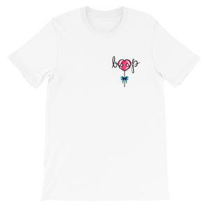 Dessert LolliBOOP BOOP Lollipop Heart Dog Snoot Candy White Short Sleeve Tee T-Shirt