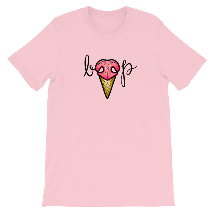 Dessert Scoop of BOOP Ice Cream Cone Dog Nose Sprinkles Pink Short Sleeve Tee T-Shirt